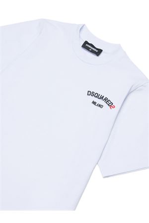 white cotton t-shirt DSQUARED KIDS | DQ3169D0AAPDQ100
